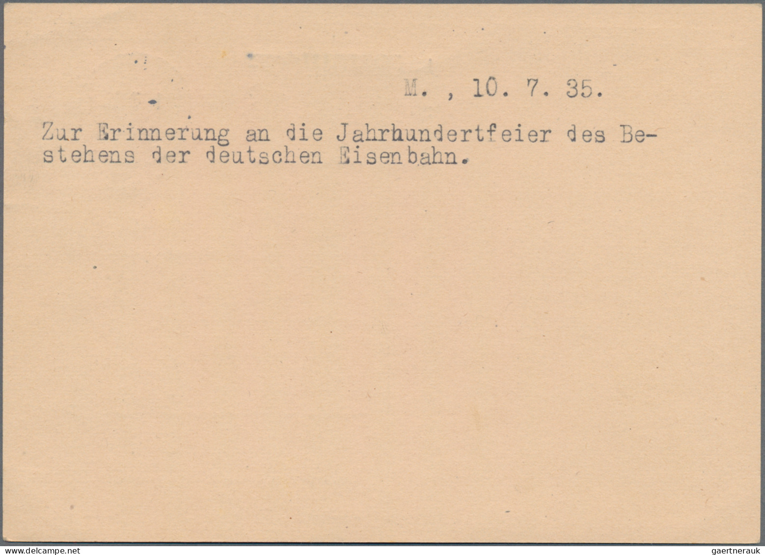 Deutsches Reich - 3. Reich: 1935, 100 Jahre Deutsche Eisenbahn, Vier Werte Kompl - Other & Unclassified