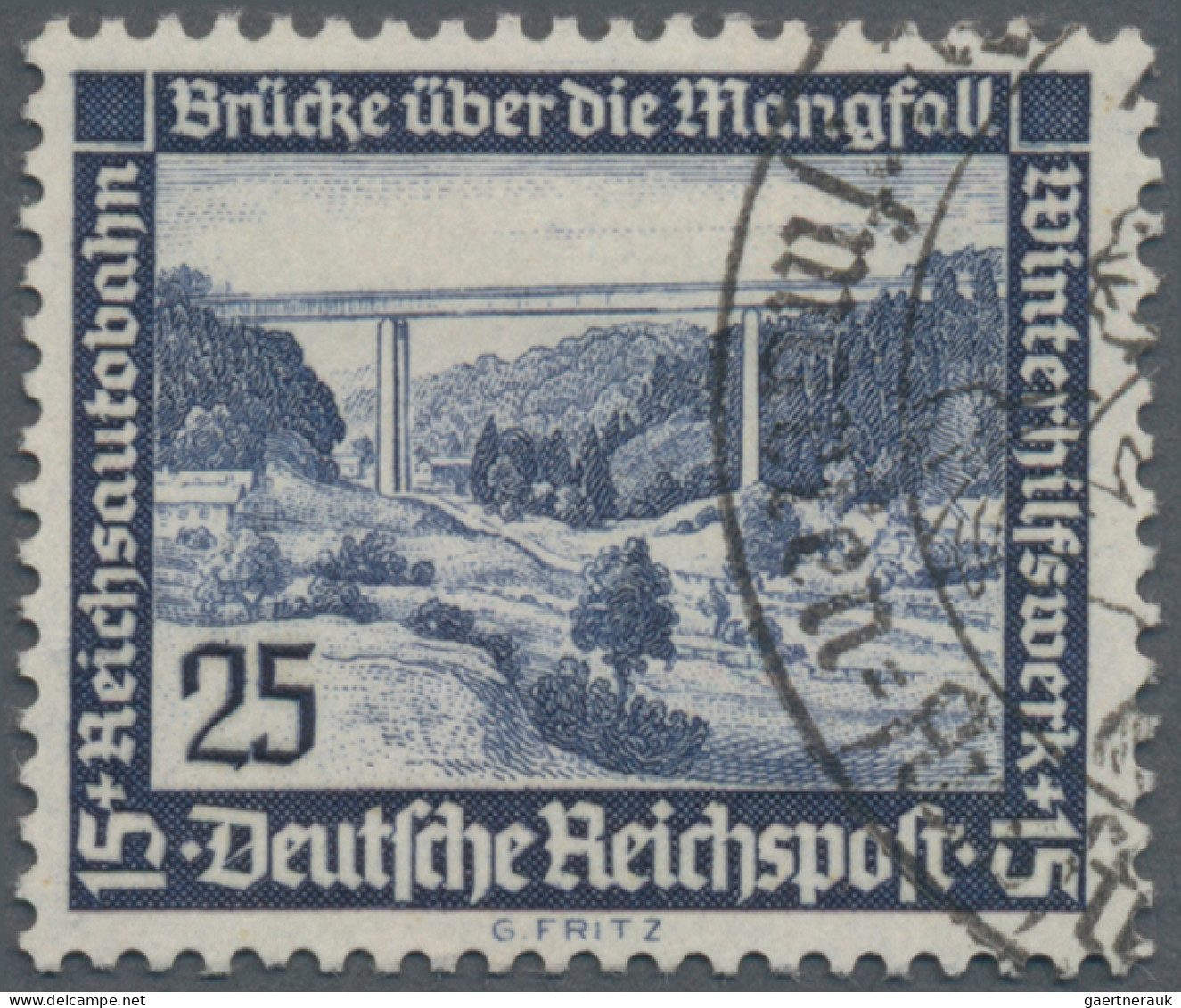 Deutsches Reich - 3. Reich: 1936, 25 + 15 Pfg. Schwarzultramarin "WHW Moderne Ba - Used Stamps