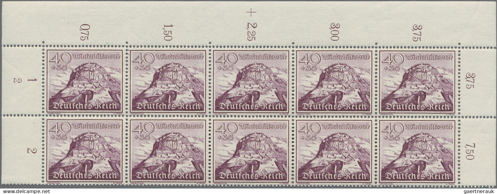 Deutsches Reich - 3. Reich: 1939, Winterhilfswerk: Bauwerke, Satz Im Postfrische - Unused Stamps