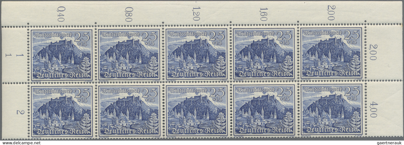 Deutsches Reich - 3. Reich: 1939, Winterhilfswerk: Bauwerke, Satz Im Postfrische - Unused Stamps