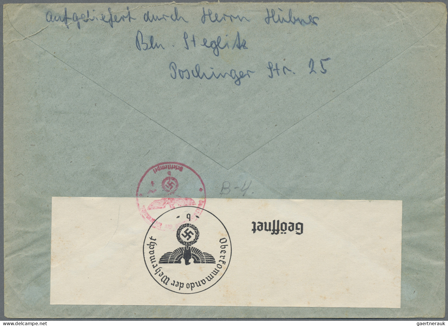 Deutsches Reich - 3. Reich: 1941/1942, Drei Portogerechte Einzelfrankaturen Ins - Lettres & Documents