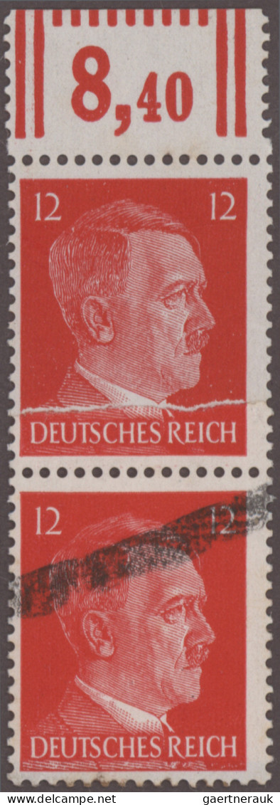 Deutsches Reich - 3. Reich: 1942, 12 Pfg Hitler Buchdruck, Senkrechtes Doppelstü - Neufs