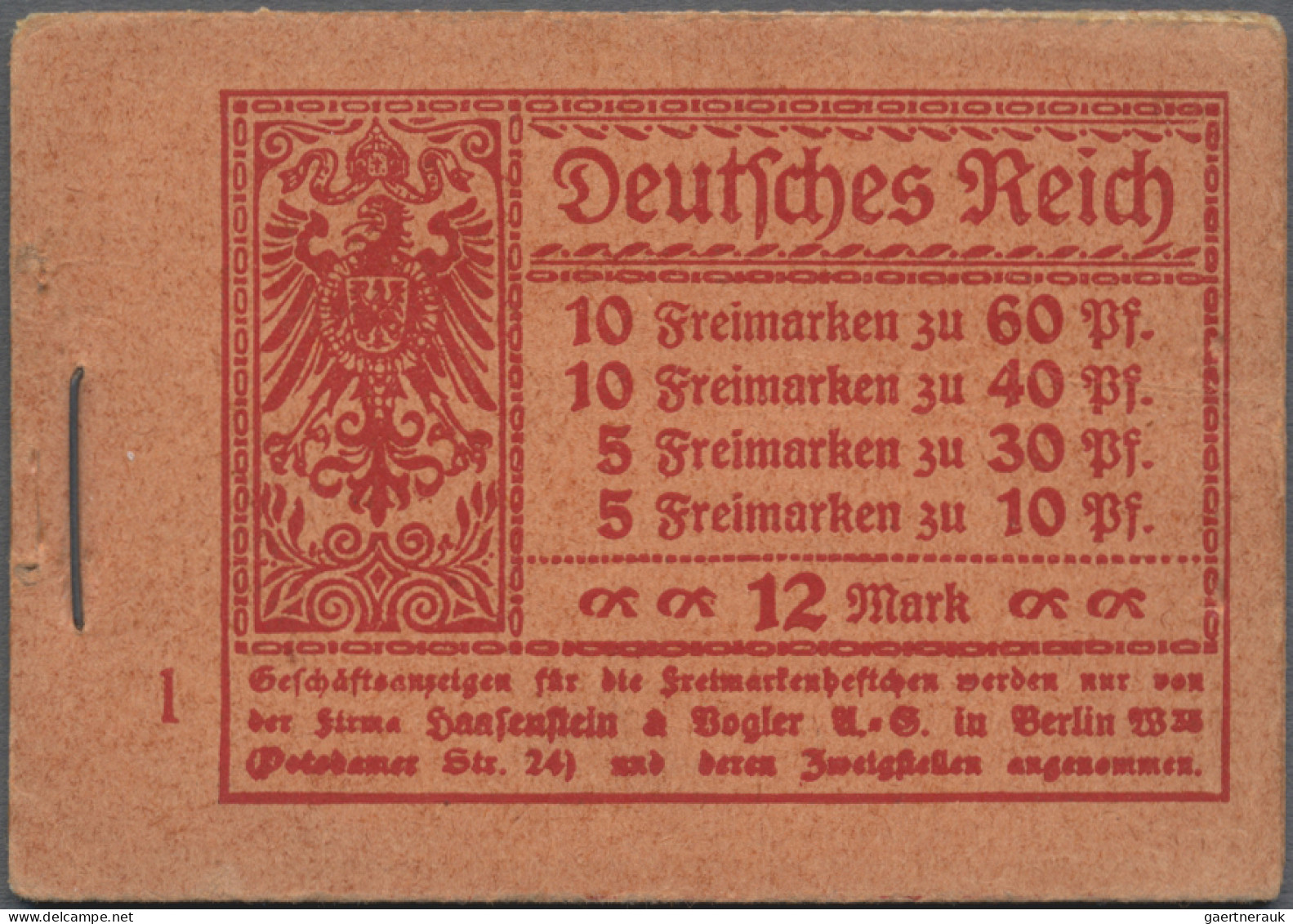 Deutsches Reich - Markenheftchen: 1921, Germania Und Ziffern, Postfrisches Marke - Markenheftchen