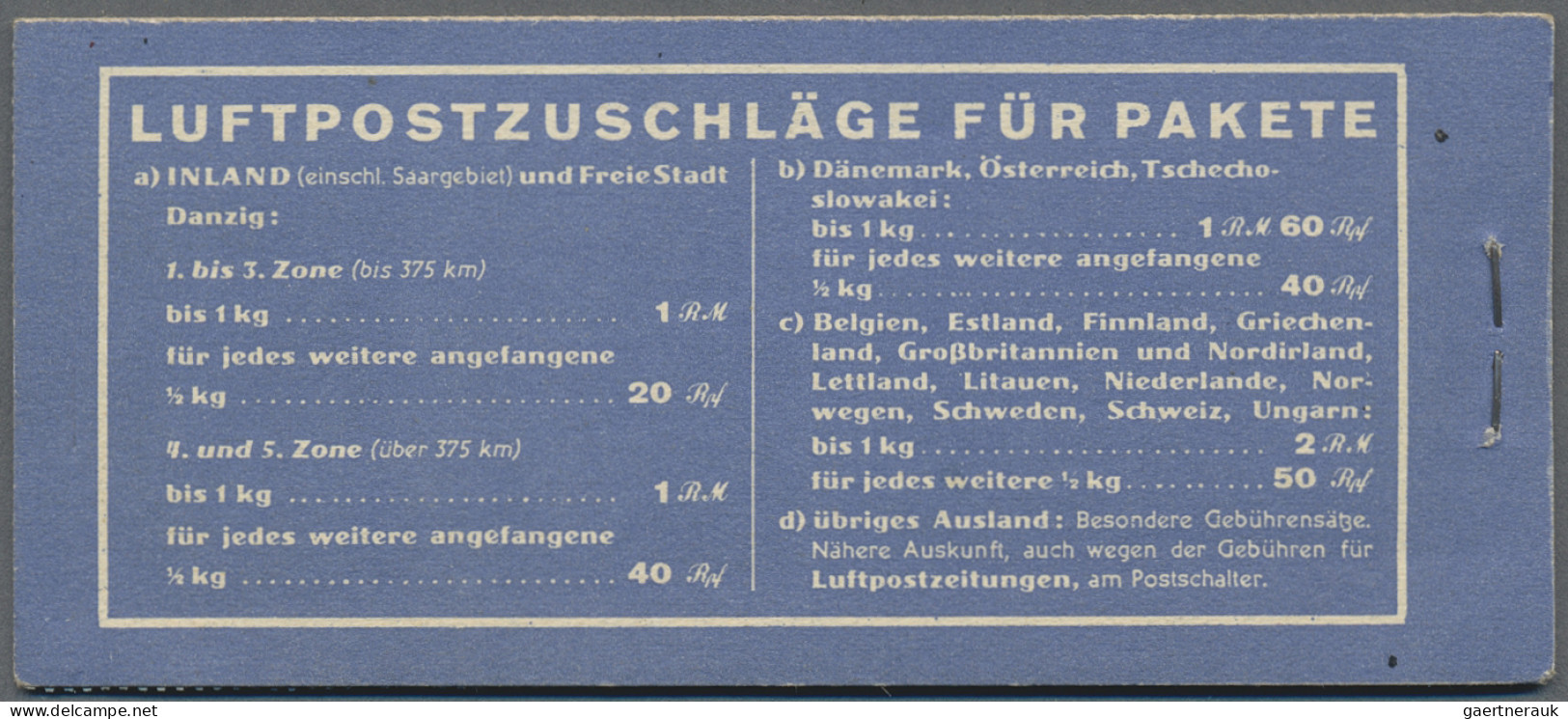 Deutsches Reich - Markenheftchen: 1931, 2 M. Flugpost-Markenheftchen Ohne ONr., - Carnets