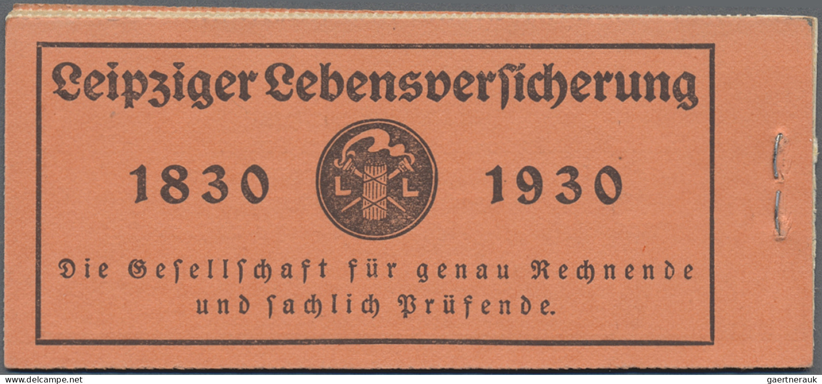 Deutsches Reich - Markenheftchen: 1926, 2 M. Reichspräsidenten-Markenheftchen Mi - Cuadernillos