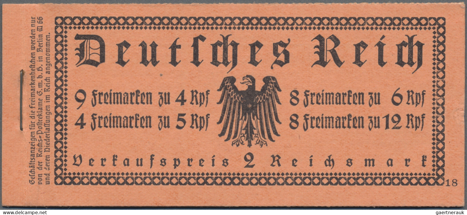 Deutsches Reich - Markenheftchen: 1932, Reichspräsidenten, Komplettes Markenheft - Postzegelboekjes