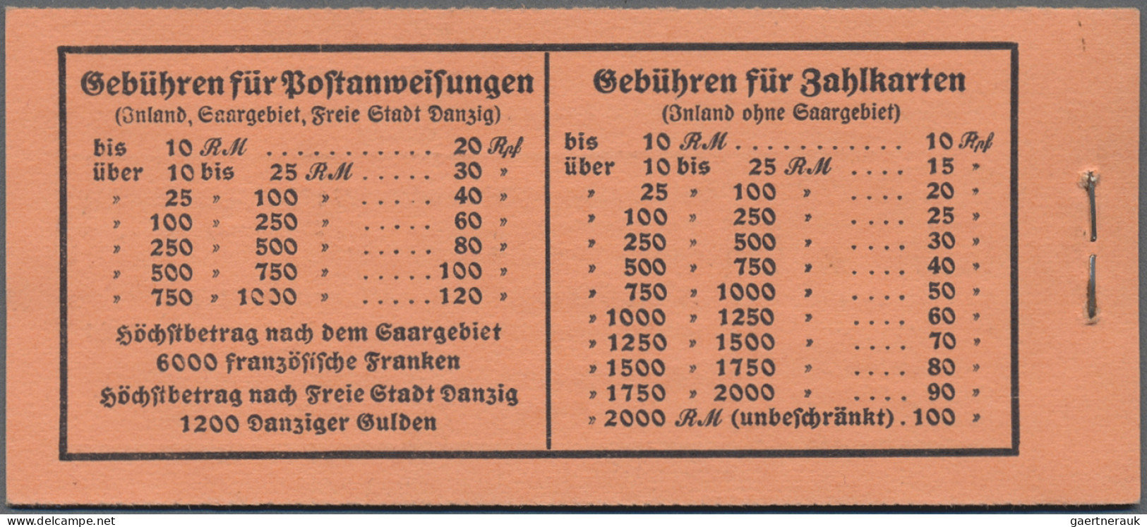 Deutsches Reich - Markenheftchen: 1932, Reichspräsidenten, Komplettes Markenheft - Booklets