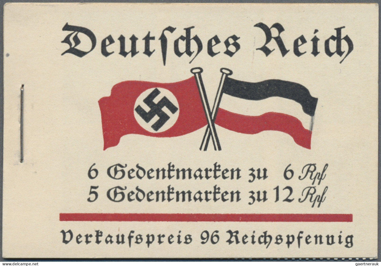 Deutsches Reich - Markenheftchen: 1933, 96 Pfg. Fridericus-Markenheftchen Mit H- - Postzegelboekjes