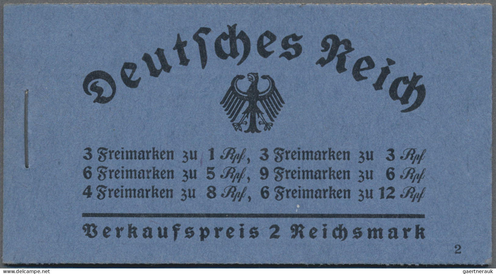 Deutsches Reich - Markenheftchen: 1934, 2 M. Hindenburg-Markenheftchen Mit ONr. - Booklets