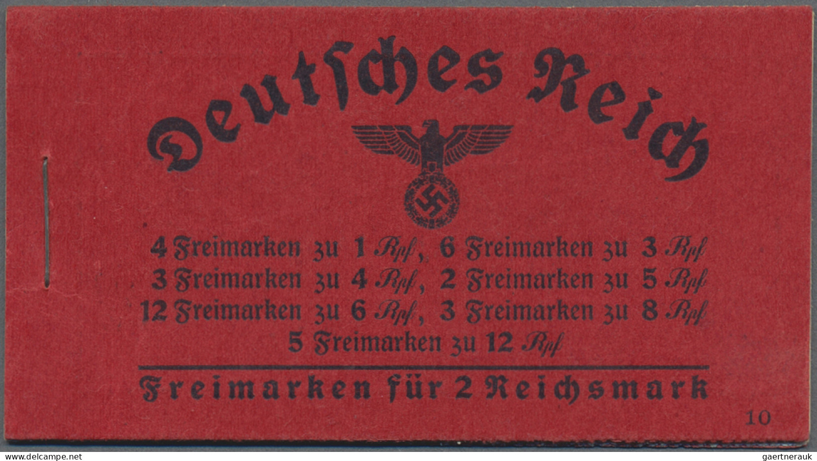 Deutsches Reich - Markenheftchen: 1939, 2 M. Hindenburg-Markenheftchen Mit ONr. - Postzegelboekjes