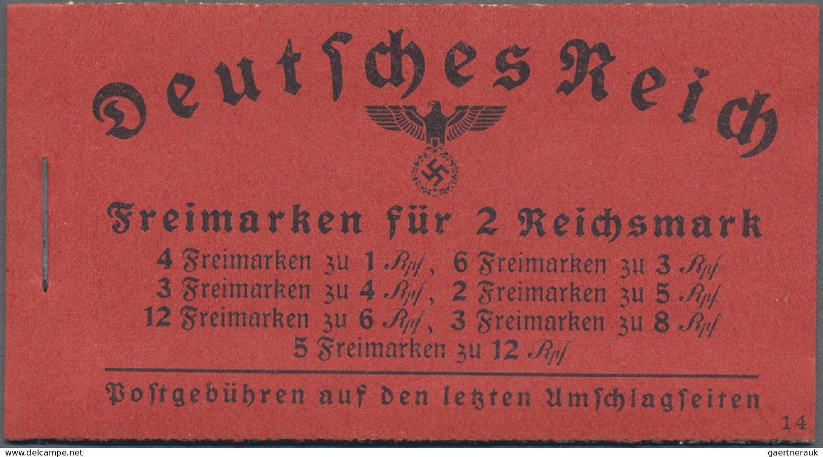 Deutsches Reich - Markenheftchen: 1940 - 1941, 2 M. Hindenburg-Markenheftchen, 2 - Booklets