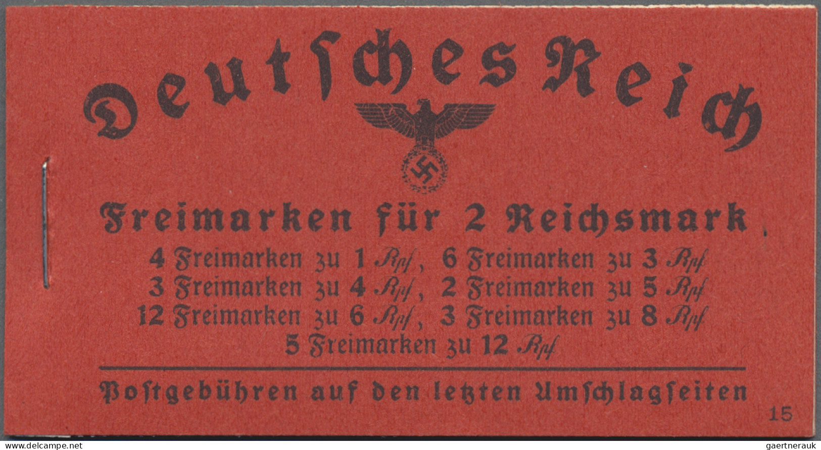 Deutsches Reich - Markenheftchen: 1940 - 1941, 2 M. Hindenburg-Markenheftchen, 2 - Cuadernillos