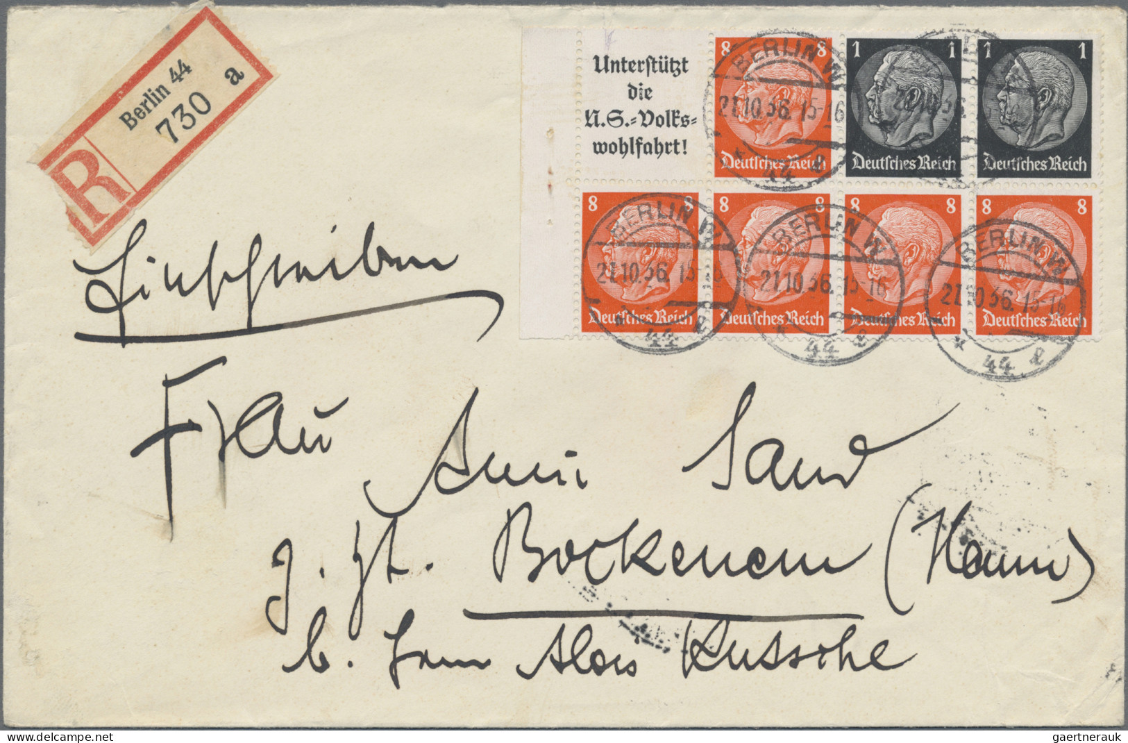 Deutsches Reich - Markenheftchenblätter: 1936, Hindenburg-Heftchenblatt "Unterst - Carnets