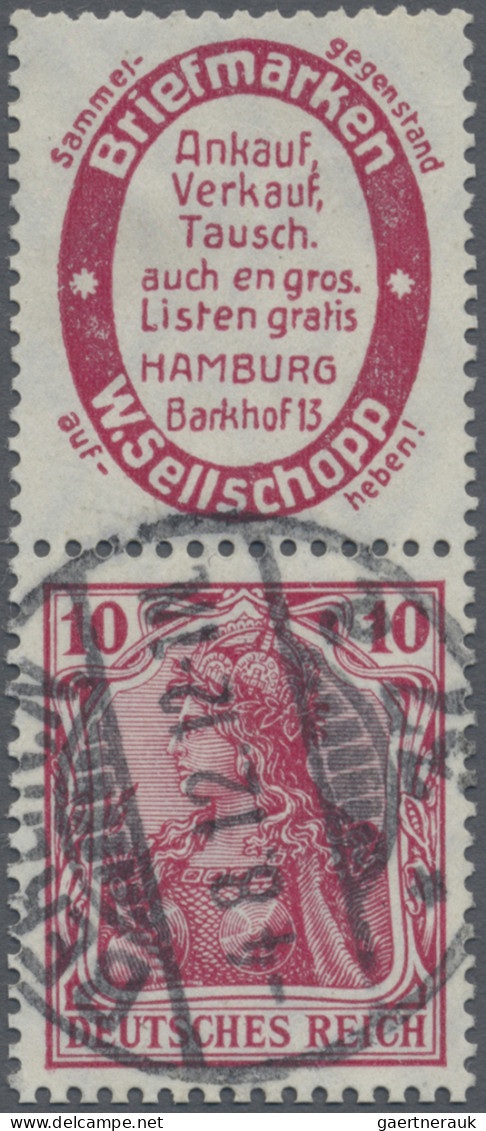 Deutsches Reich - Zusammendrucke: 1911/12, Germania, Senkrechte Zusammendruck-Ko - Se-Tenant