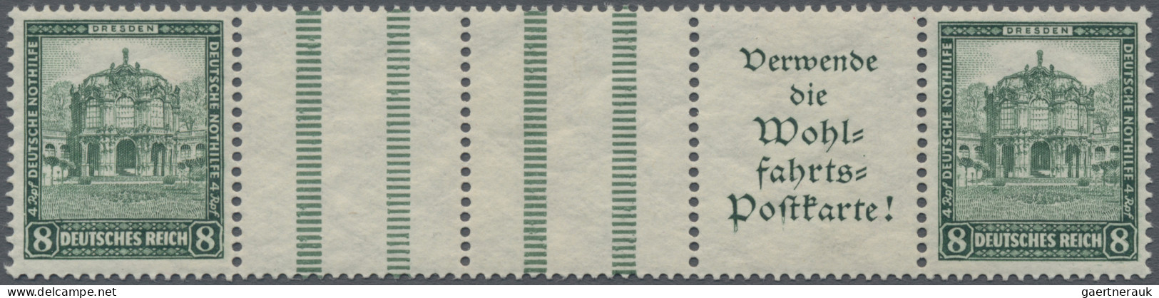 Deutsches Reich - Zusammendrucke: 1931, Nothilfe, 8 Pfg.+Z+Z+A 1.2.+8 Pfg Als (l - Se-Tenant
