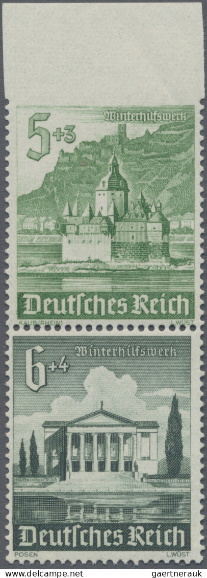 Deutsches Reich - Zusammendrucke: 1940, Winterhilfswerk 5 + 3 Pf Und 6 + 4 Pf Vo - Zusammendrucke