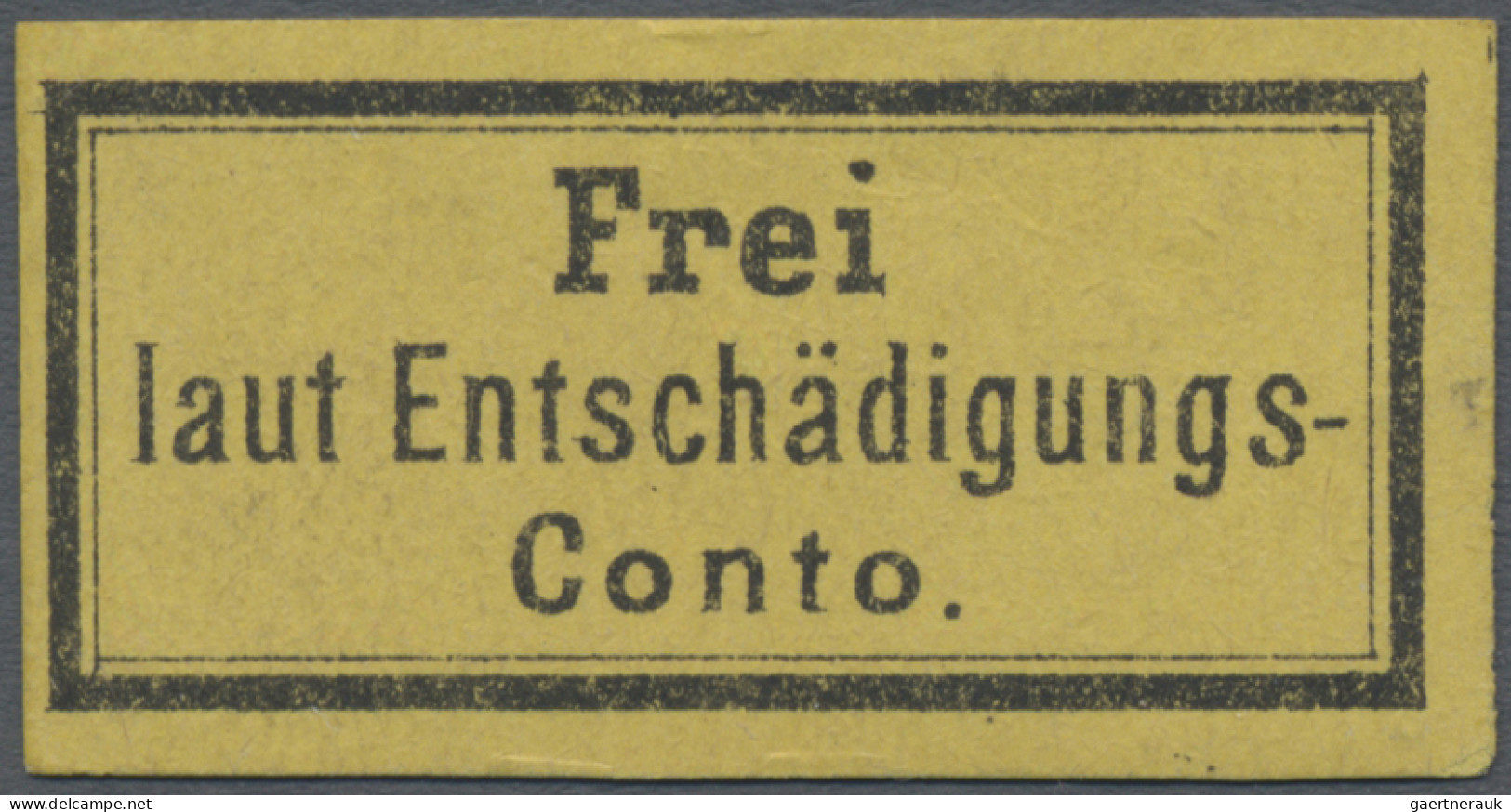 Deutsches Reich - Dienstmarken: 1874, Gebührenfreiheitsmarke Für Dienstbriefe De - Officials