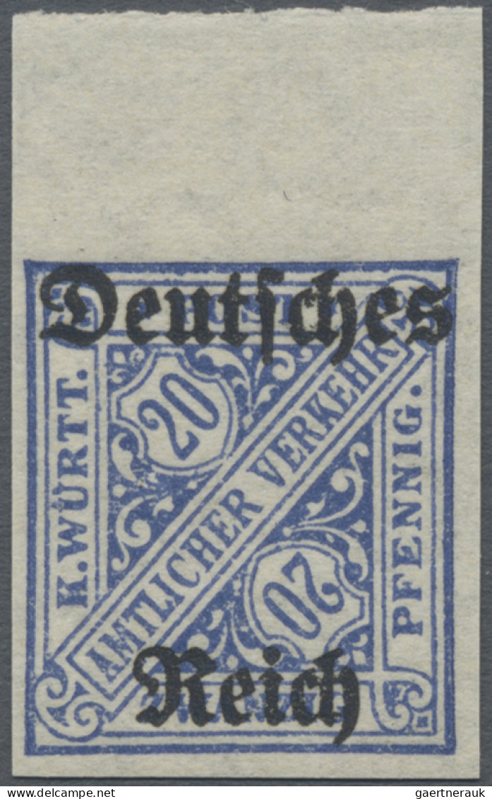 Deutsches Reich - Dienstmarken: 1920, 20 Pf Aufdruck "Deutsches Reich" Mit WZ Y, - Dienstmarken