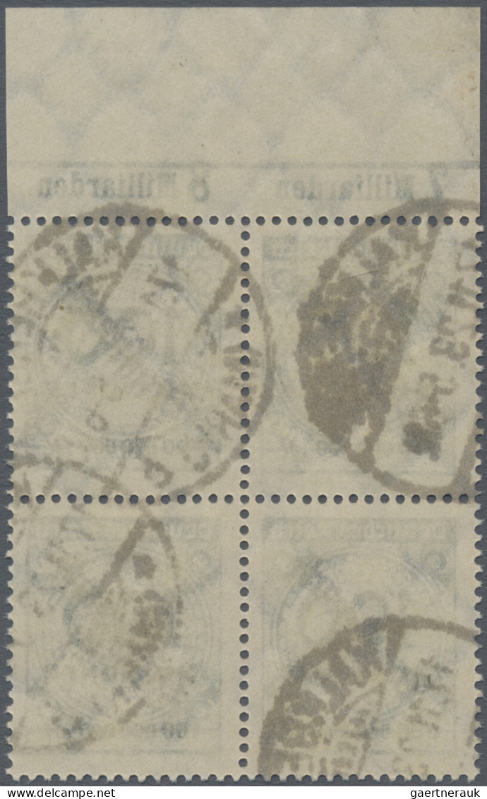 Deutsches Reich - Dienstmarken: 1923, 100 Mio Mark Schlangenaufdruck Als Viererb - Oficial