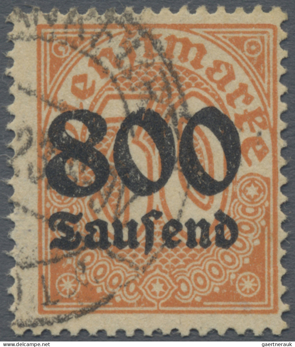 Deutsches Reich - Dienstmarken: 1923, 800 T. Auf 30 Pfg., Wz. 1, Sauber Gestempe - Dienstzegels