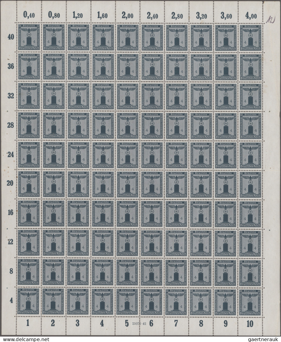 Deutsches Reich - Dienstmarken: 1942, 4 Pf Schwarzgrünlichblau Ohne Wz Im Postfr - Dienstzegels