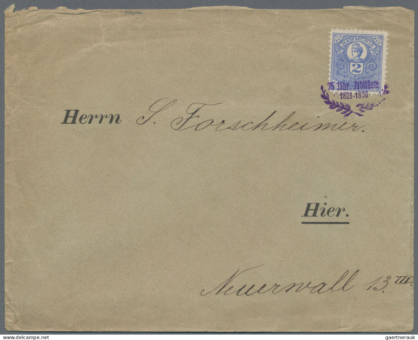 Deutsches Reich - Privatpost (Stadtpost): HAMBURG/Hammonia II, 1895, 2 Pf. Hammo - Private & Lokale Post