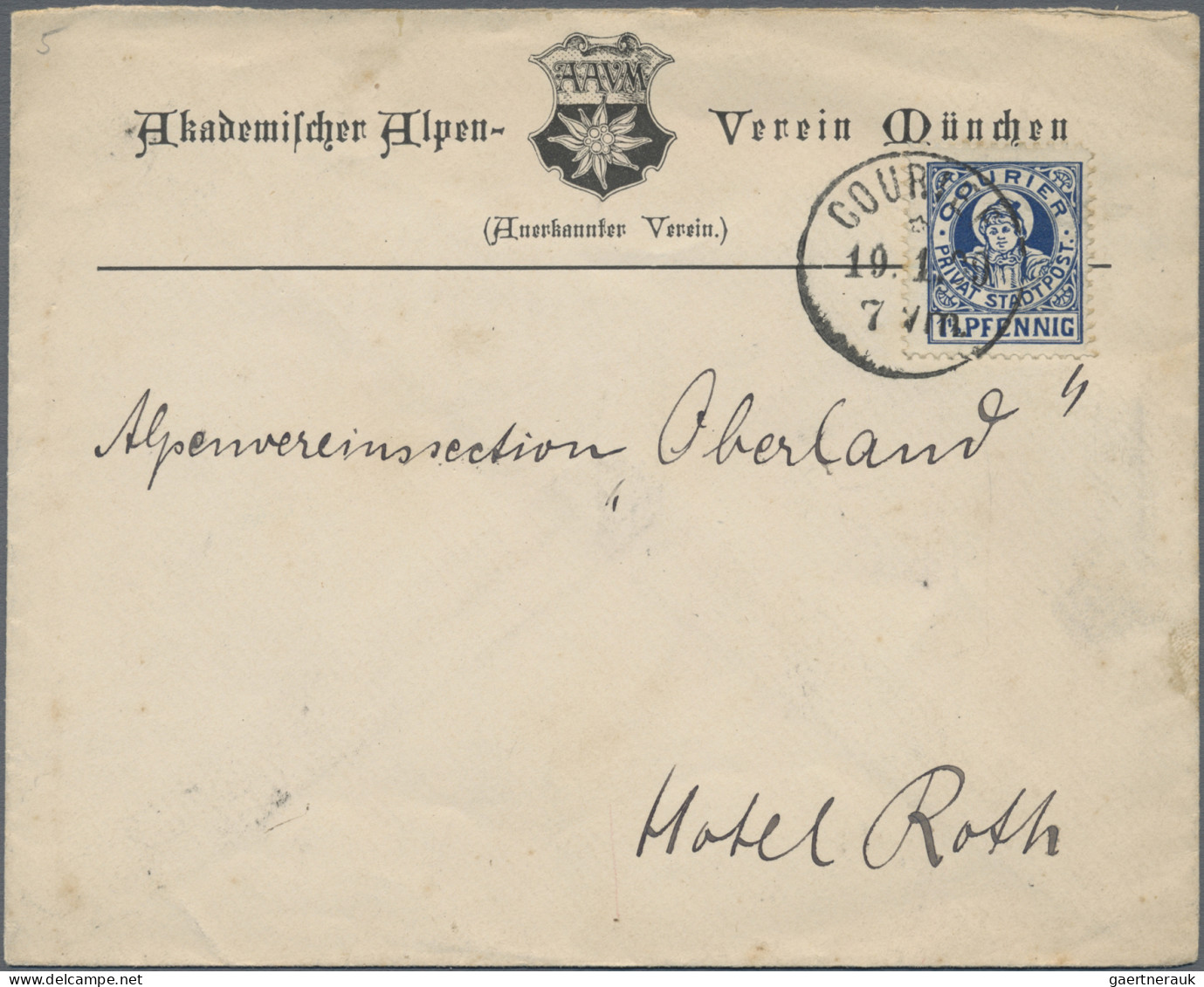 Deutsches Reich - Privatpost (Stadtpost): MÜNCHEN/Courier: 1 1/2 Pf. Münchner Ki