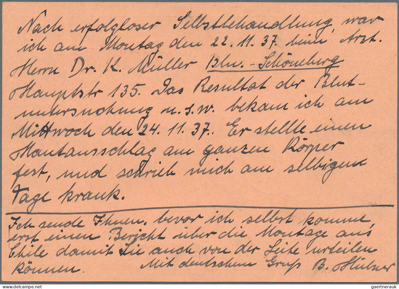 Deutsches Reich - Ganzsachen: 1934, Rohrpostkarte 55 Pfg. Hindenburg Bedarfsgebr - Autres & Non Classés