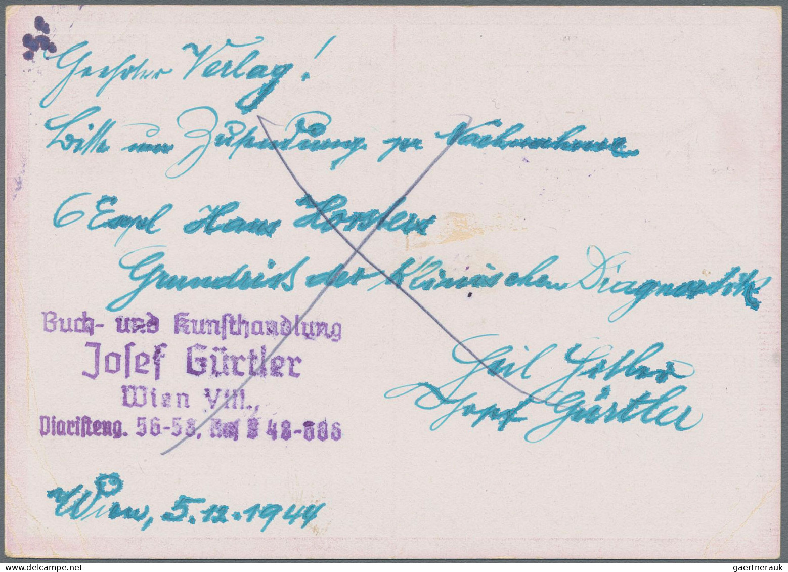 Deutsches Reich - Ganzsachen: 1943, Aufbrauchsausgabe 6 Auf 15 Pfg. Hindenburg, - Other & Unclassified