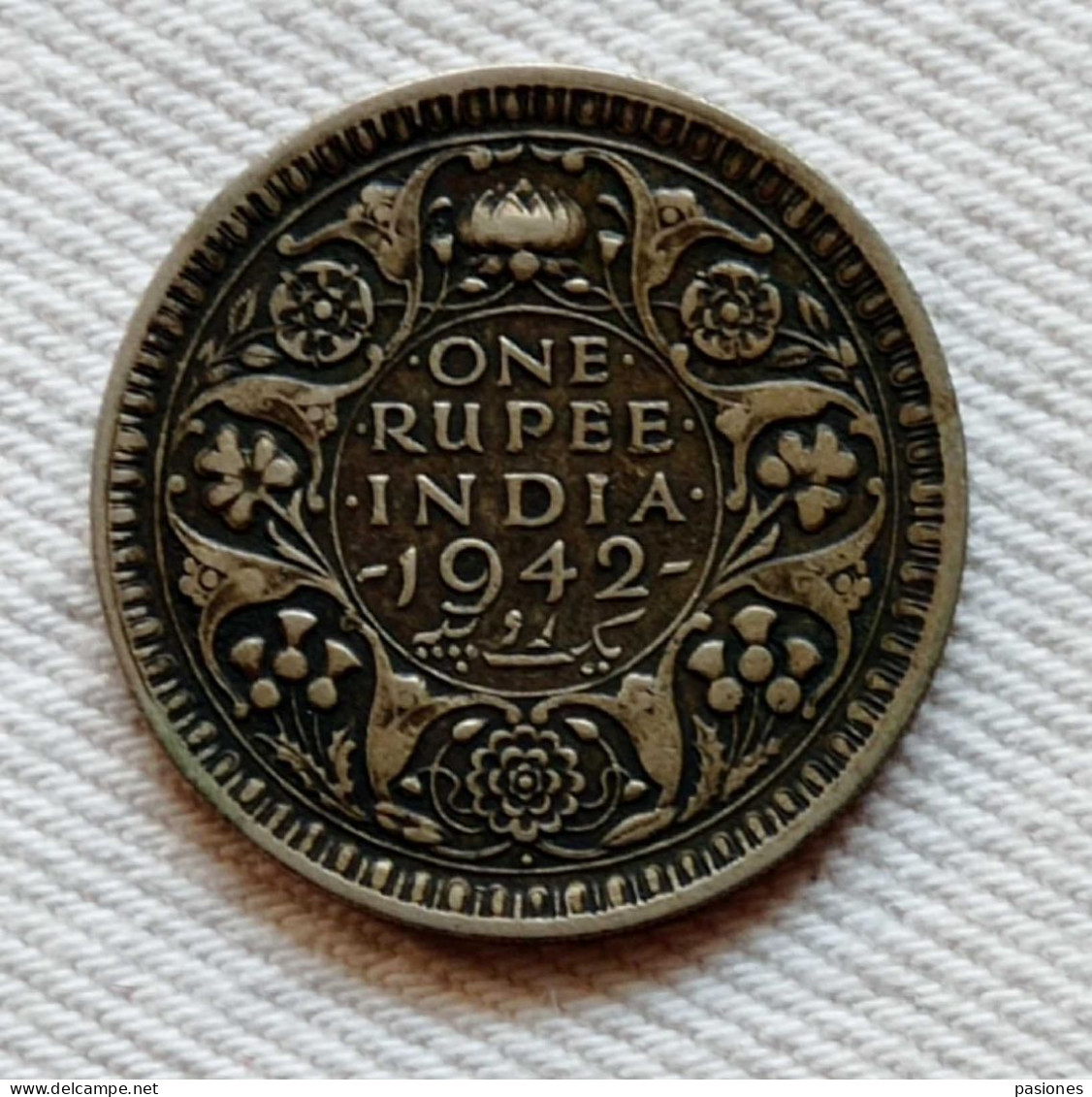 India Giorgio VI 1 Rupee 1942 Bella Patina - Inde