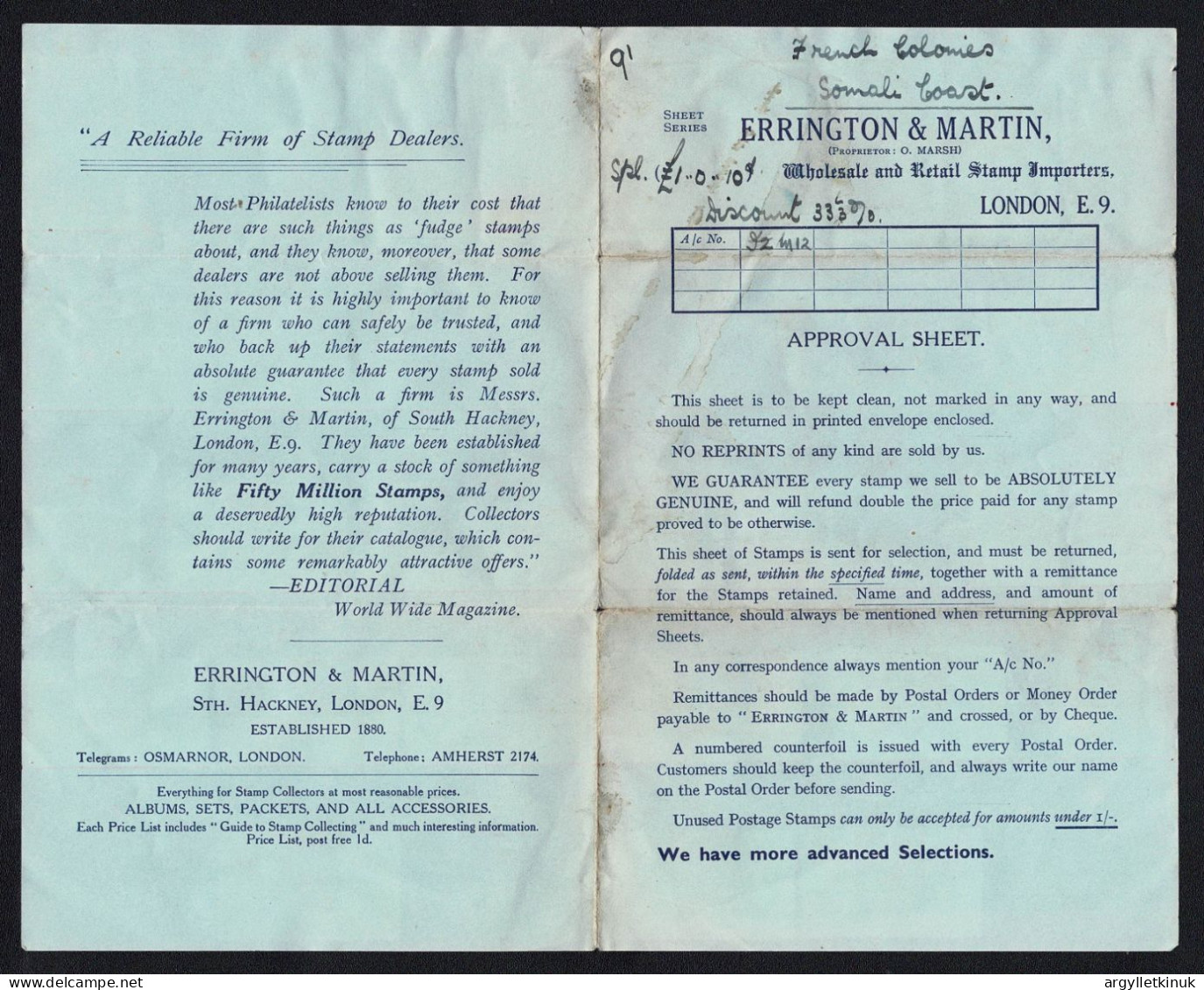 FRENCH COLONIES. GUYANA + SOMALIA COAST ERRORS - Usati