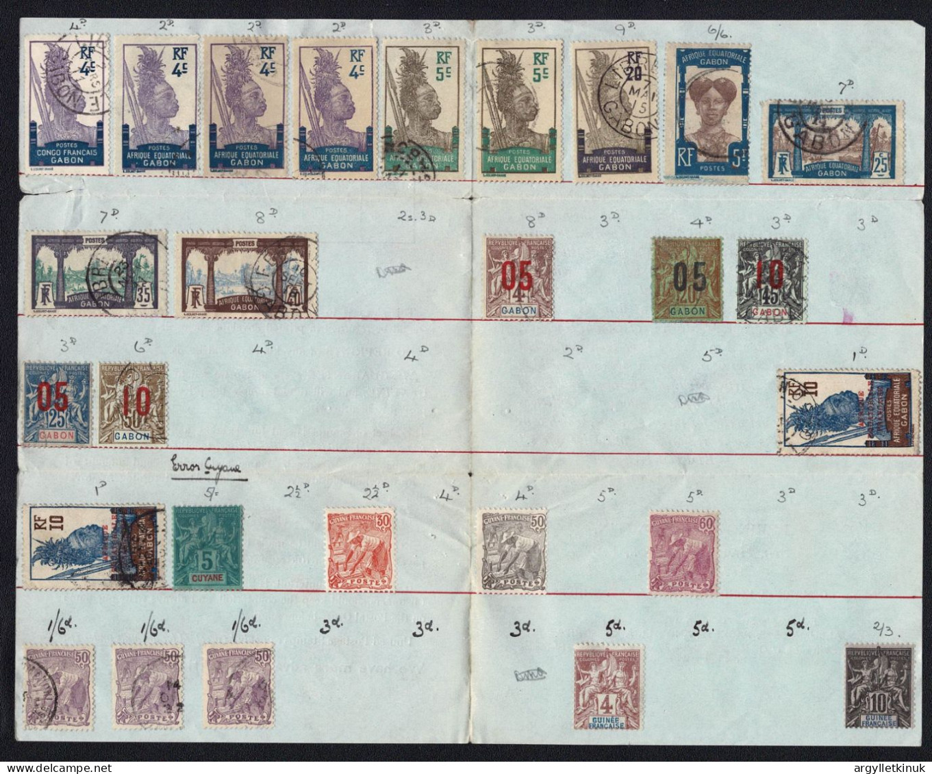 FRENCH COLONIES. GUYANA + SOMALIA COAST ERRORS - Used Stamps