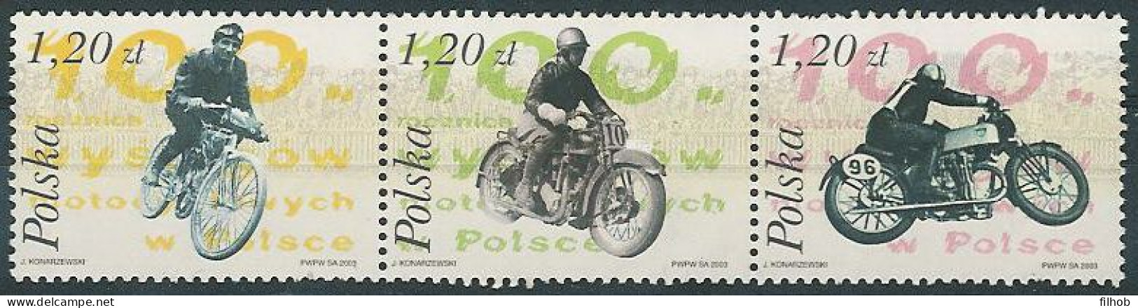 Poland Stamps MNH ZC.3923-25 Tro: Sport Motorcycle Racing - Ongebruikt