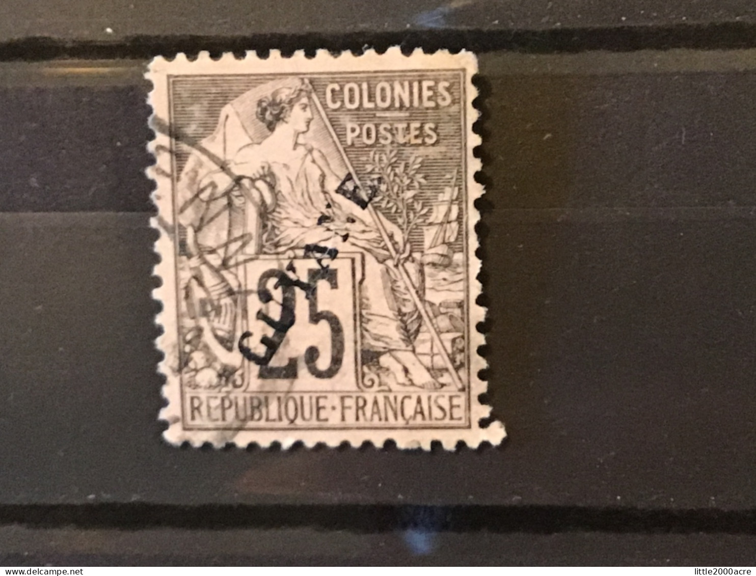 French Guiana/Guyana 1892 25c Black On Blue Commerce Used SG 27 Yv 23 Sc 25 - Oblitérés