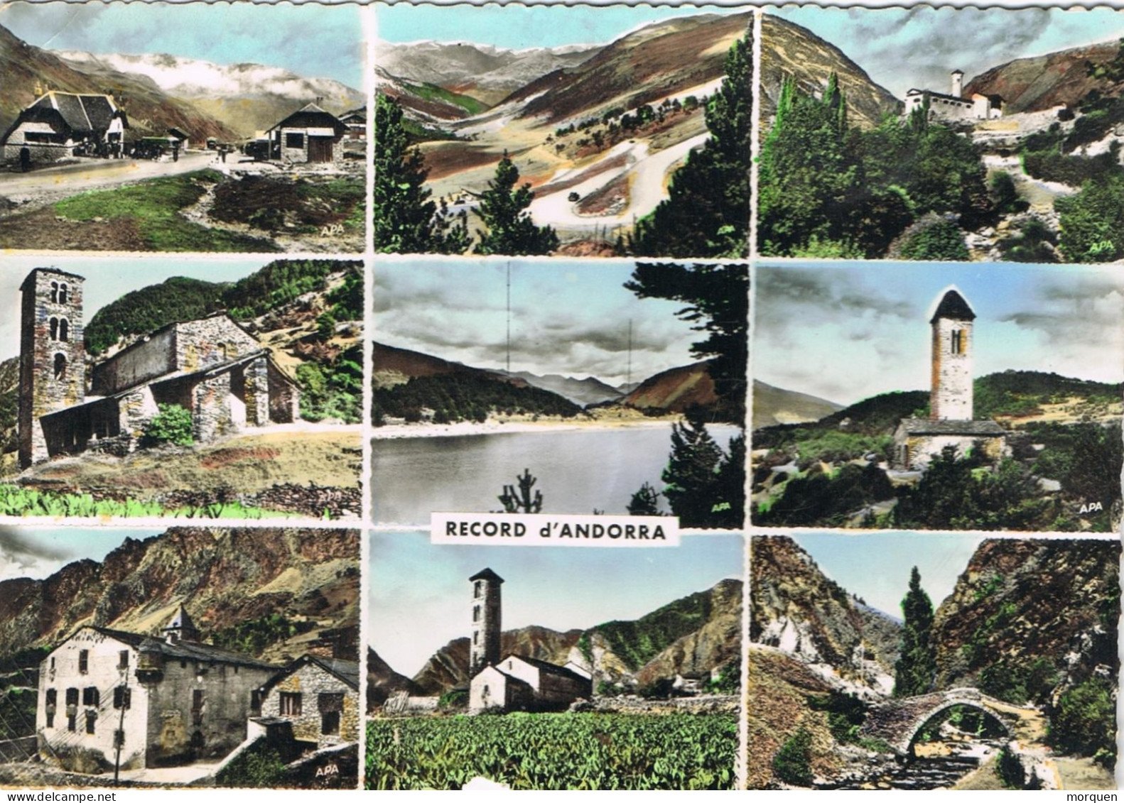 53696. Postal ANDORRA La VIEJA (Andorra Española) 1957. Vistas Varias Andorranas - Lettres & Documents