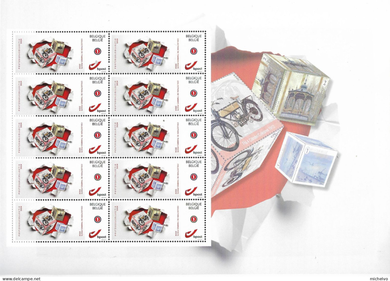 Belg 2024 - Mystamp (collection 2024) ** - Gommés - Feuille Complète - Neufs