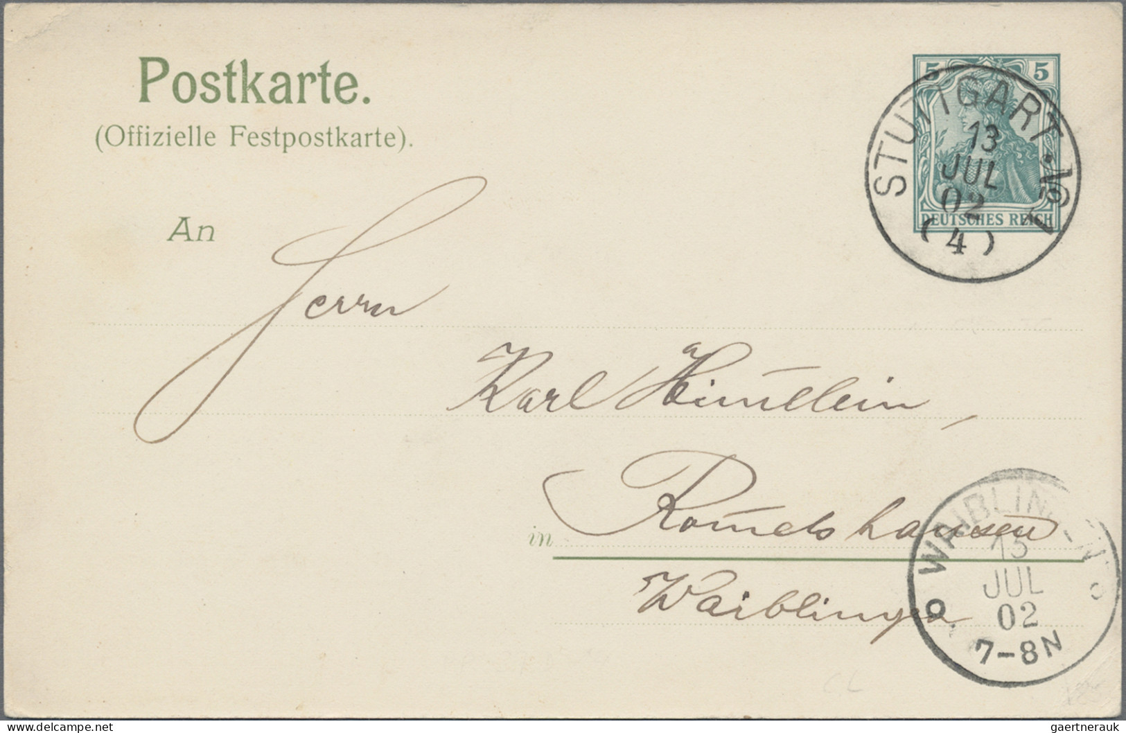 Deutsches Reich - Privatganzsachen: 1898/1902, Privatganzsachen (5, 4 Mit Farbli - Otros & Sin Clasificación