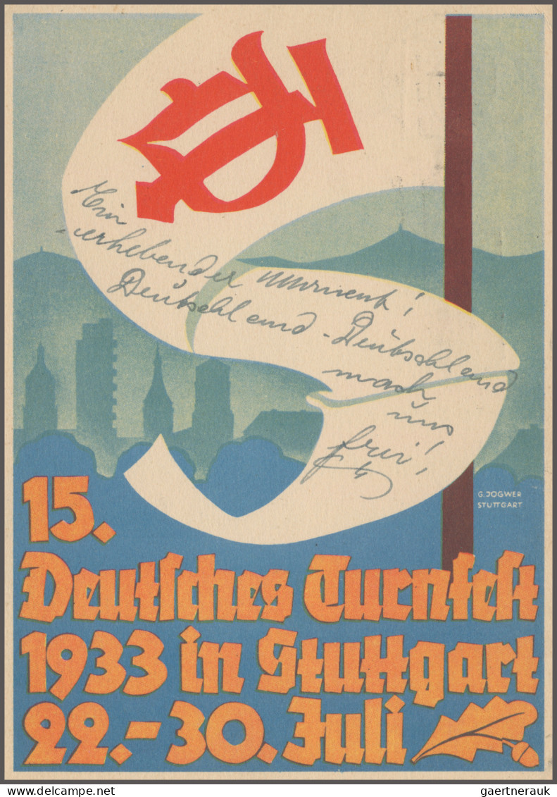 Deutsches Reich - Privatganzsachen: 1933, 15.Deutsches Turnfest Stuttgart, Priva - Altri & Non Classificati
