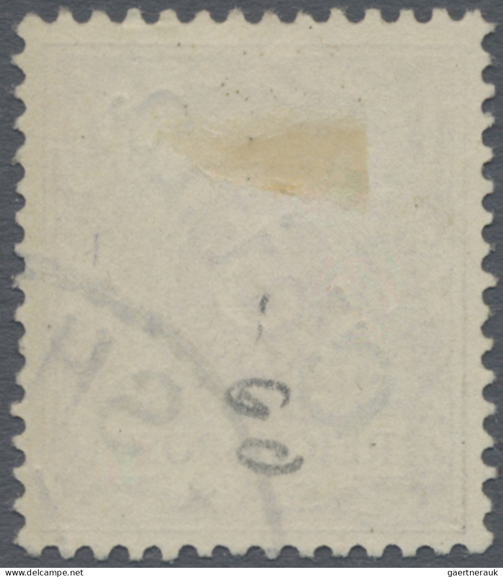 Deutsche Post In China: 1898, Adler, Steiler Aufdruck, 3 Pfg. Hellocker, Mit Ste - Chine (bureaux)