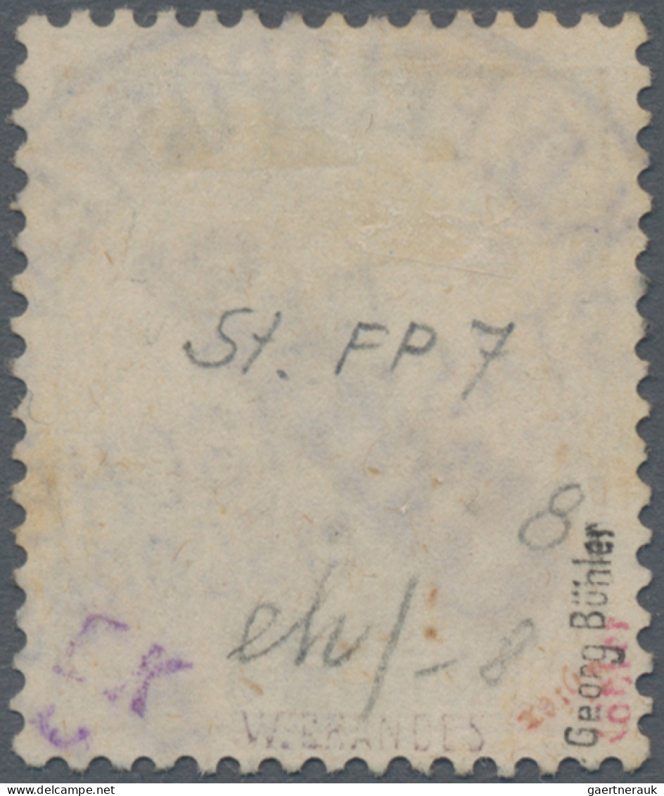 Deutsche Post In China: 1901, 3 Pfg. Germania "REICHSPOST" Dunkelockerbraun Mit - China (oficinas)