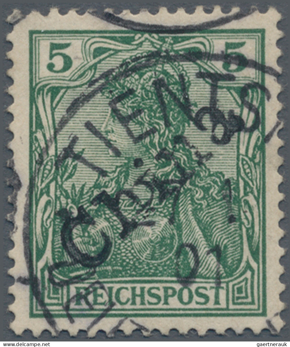 Deutsche Post In China: 1901, 5 Pfg. Reichspost (dunkel)grün Mit Echtem Aufdruck - China (kantoren)