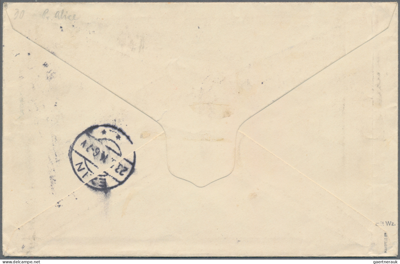 Deutsche Post In China: 1914, 1 C. Auf 3 Pfg. (2, Einmal Eckfehler) Und 10 C. Au - Deutsche Post In China