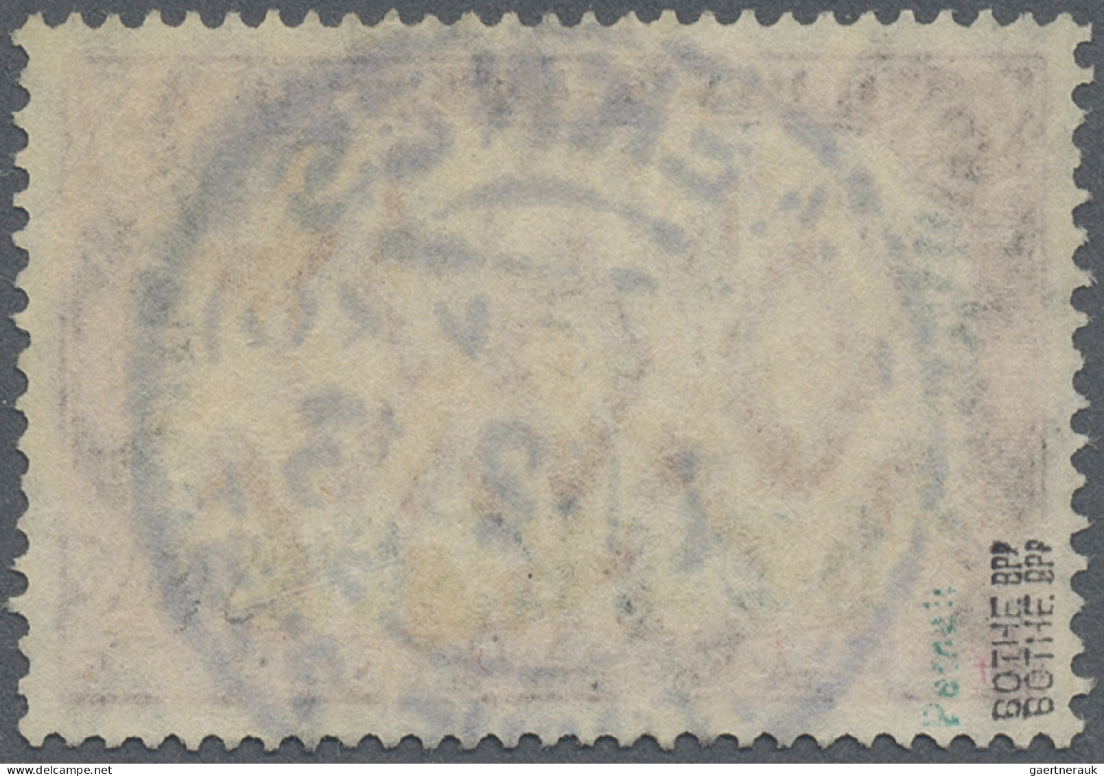 Deutsche Post In Marokko: 1911 "Ministerdruck" Der "6 Pes. 25 Cts." Auf 5 M. Sch - Maroc (bureaux)