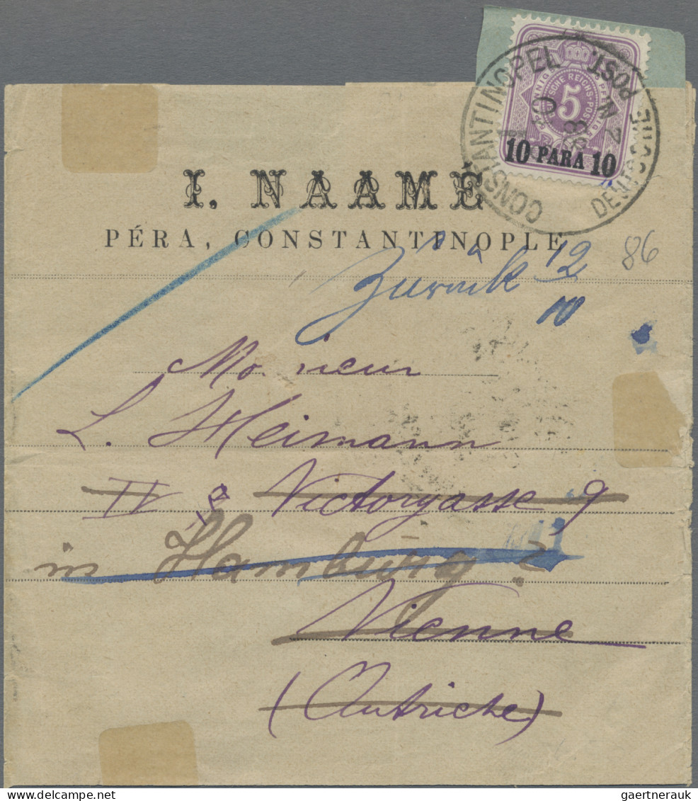 Deutsche Post In Der Türkei: 1888, Freimarke Mit Aufdruck 10 PA Auf 5 Pf Violett - Turquie (bureaux)