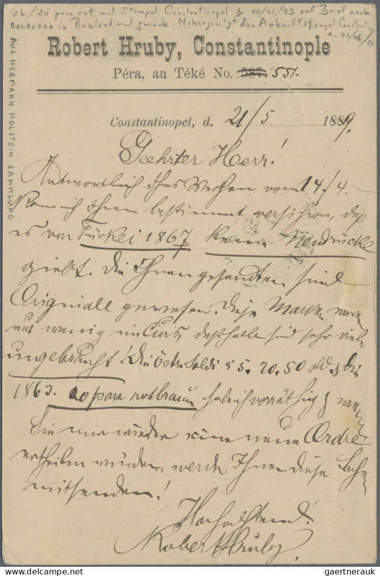 Deutsche Post In Der Türkei: 1884, Überdruck-Ausgabe, 20 P. Auf 10 Pfg, Einzelfr - Turquie (bureaux)