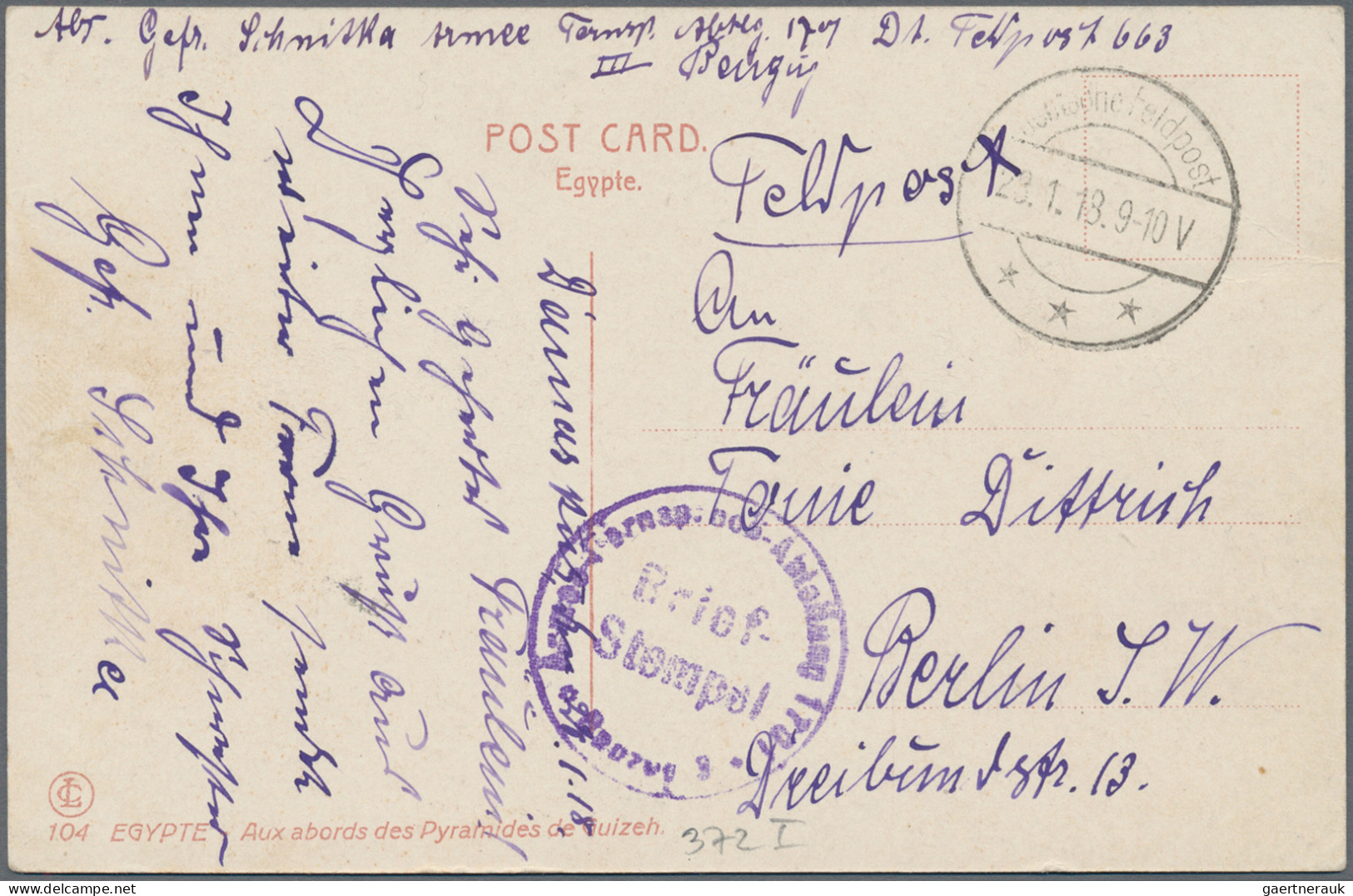 Militärmission: 1916/18, Drei FP-Karten Mit Brfstpl. Von Versch. Fernsprech-/Fun - Turkse Rijk (kantoren)