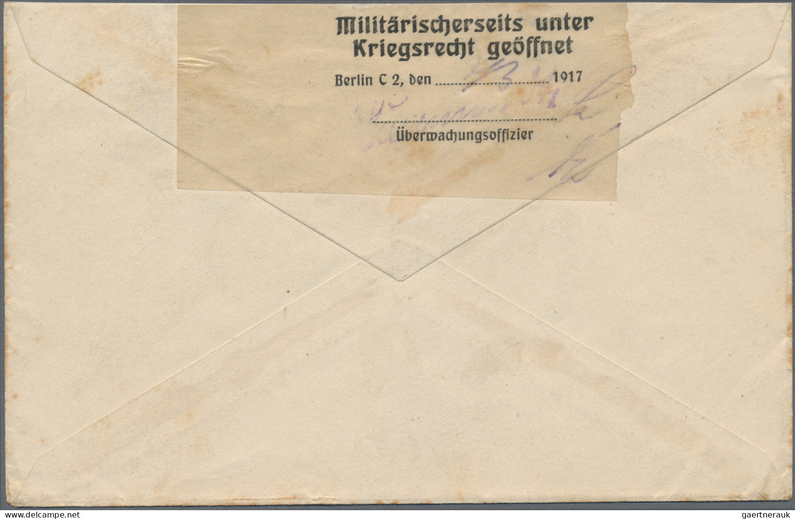 Militärmission: 1917, (27.2.), MIL.MISS.SMYRNA Auf FP-Brief Mit Zweisprach.Brfst - Deutsche Post In Der Türkei