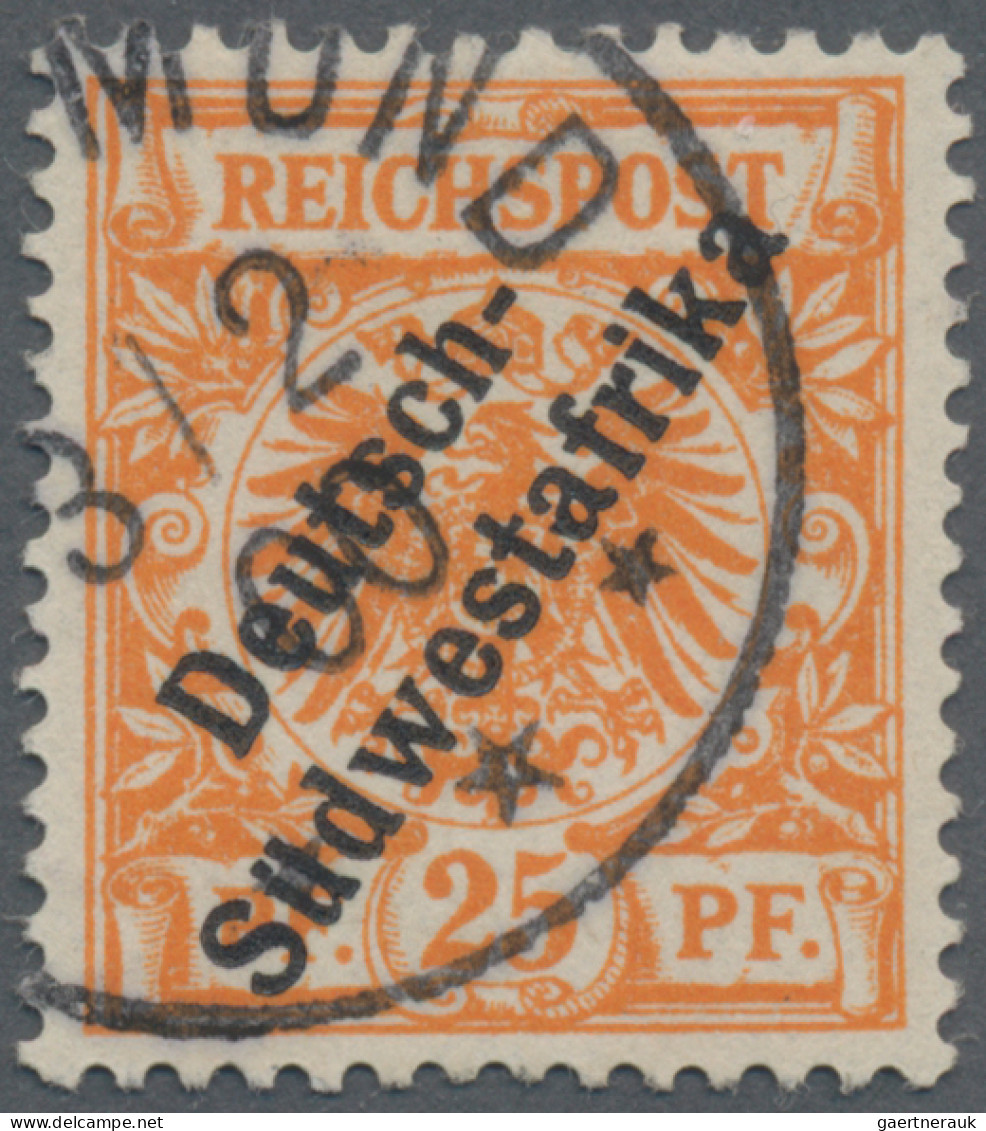 Deutsch-Südwestafrika: 1899 25 Pf. Orange Gebraucht Mit Stempel "(SWAKOP)MUND 3/ - Deutsch-Südwestafrika