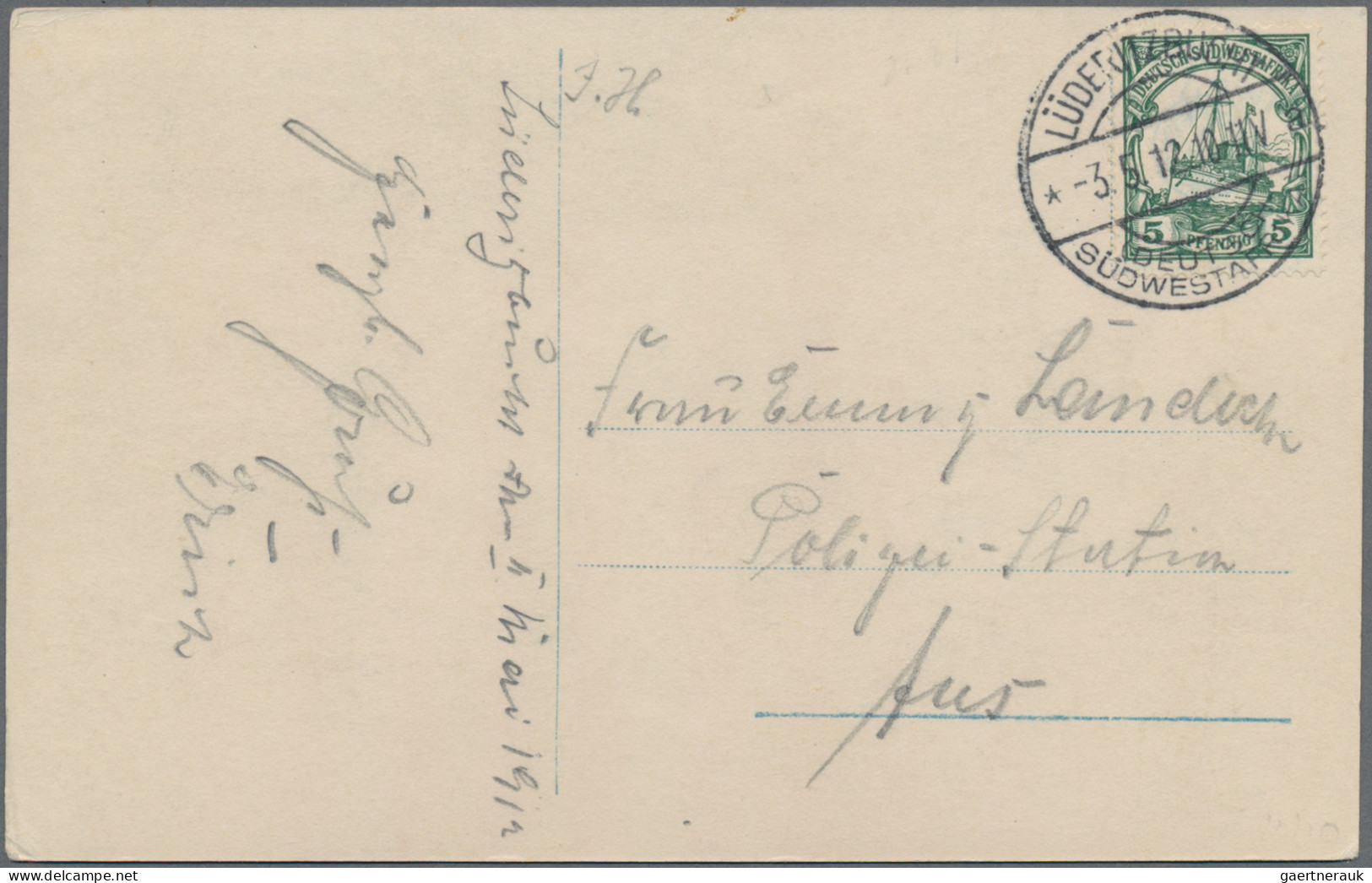Deutsch-Südwestafrika: 1902/1914 Zwei Inlandsbelege, Mit Brief Der Doppelten Gew - Duits-Zuidwest-Afrika