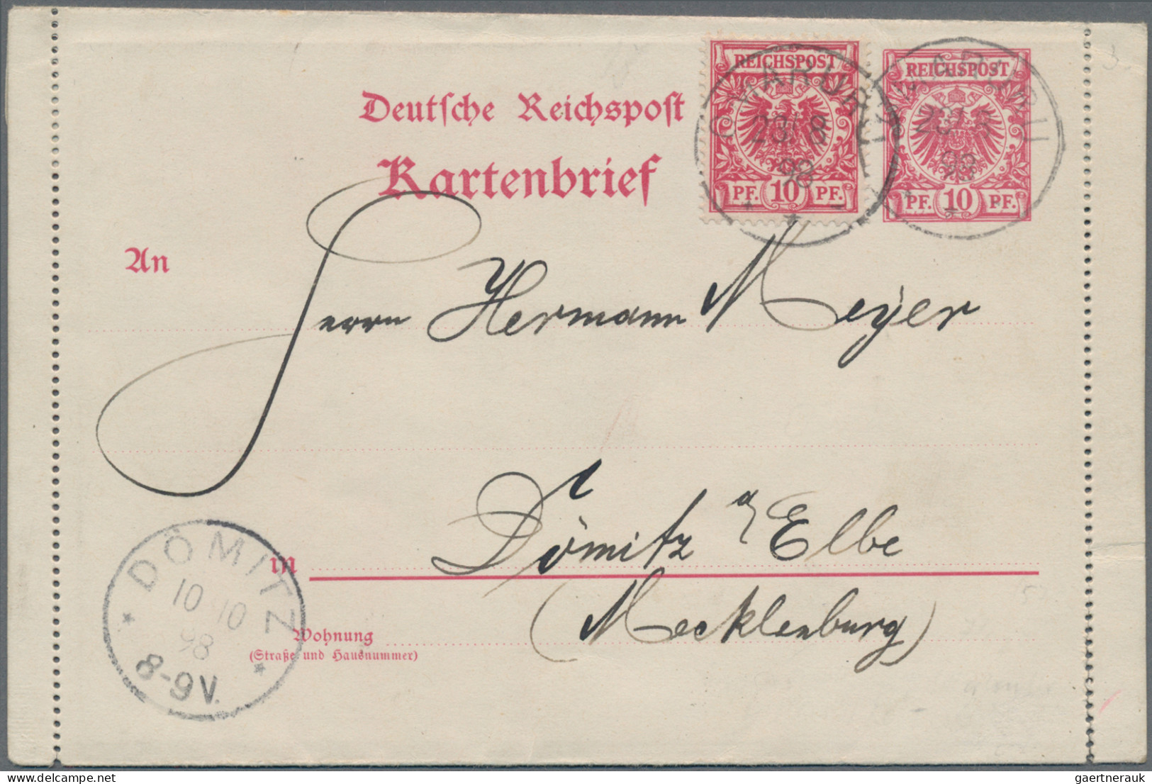 Deutsch-Südwestafrika - Ganzsachen: 1898/1906 Vier Verschiedene, Gebrauchte Ganz - German South West Africa
